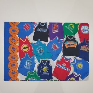 Vintage 90S NBA Logo Team Jersey Graphic Single Pillowcase